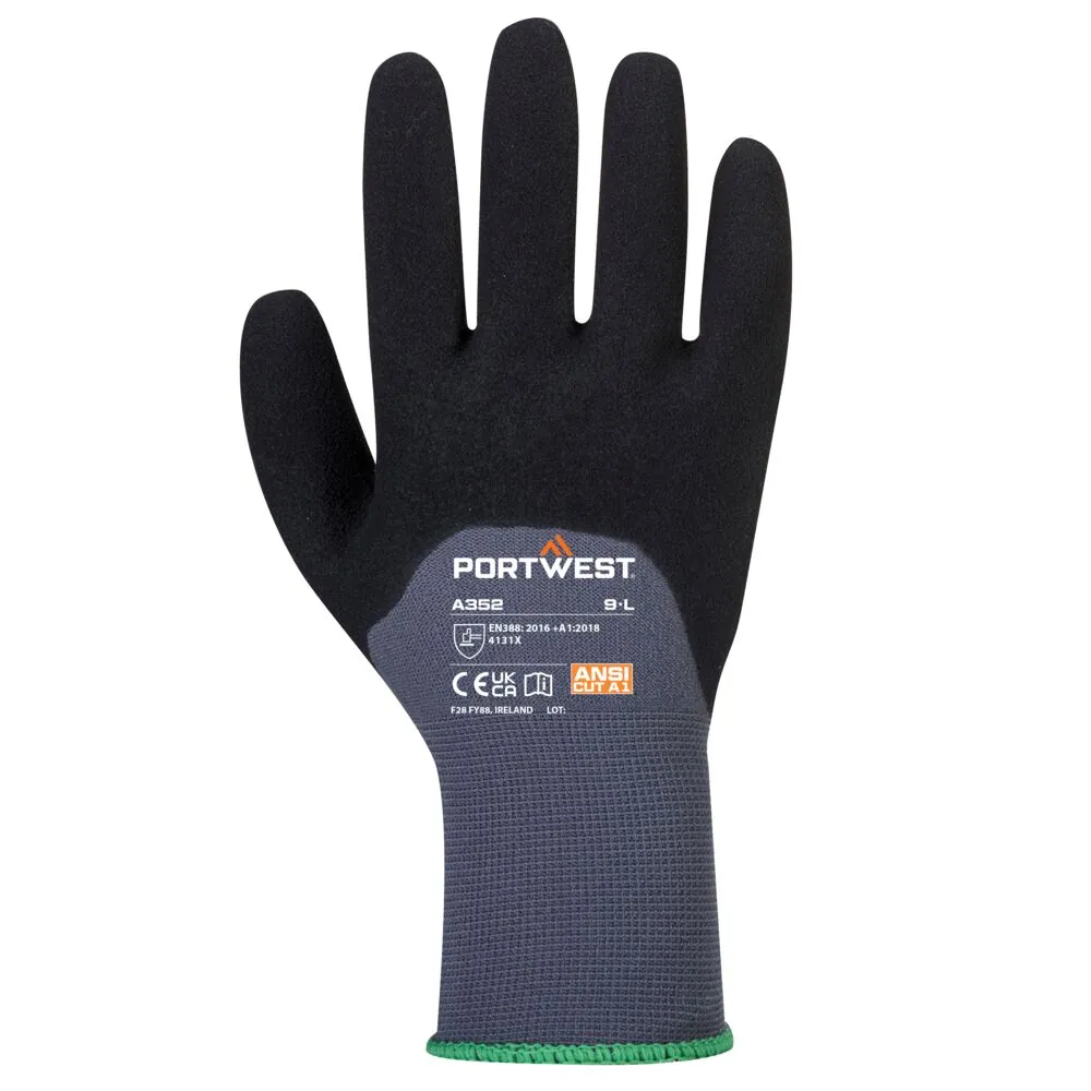 Μπροστινή φωτογραφία του A352 - Γάντι DermiFlex Ultra σε Grey-Black χρώμα