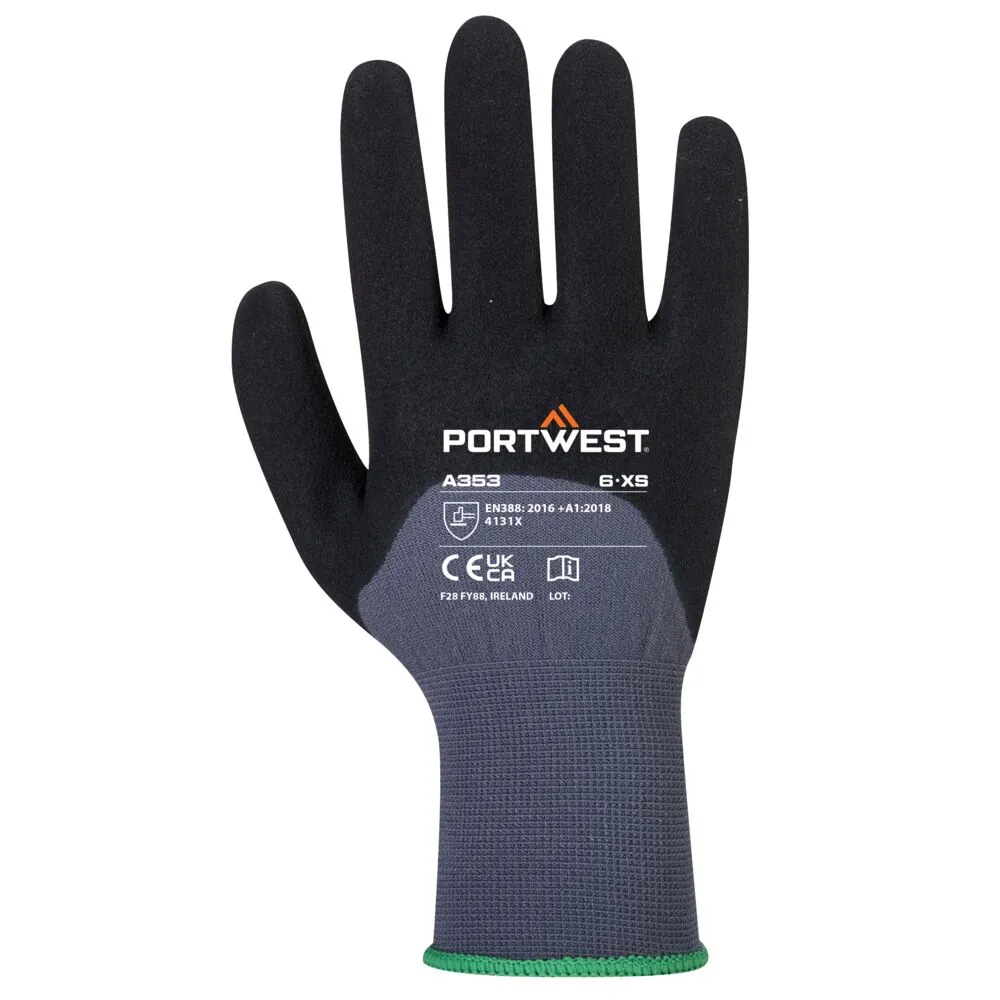 Μπροστινή φωτογραφία του A353 - DermiFlex Ultra Plus Glove σε Grey-Black χρώμα