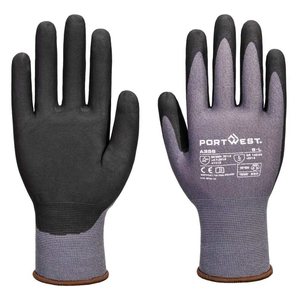 Μπροστινή φωτογραφία του A356 - ESD 15 Nitrile Essential Multipack (Pk12) σε Grey-Black χρώμα