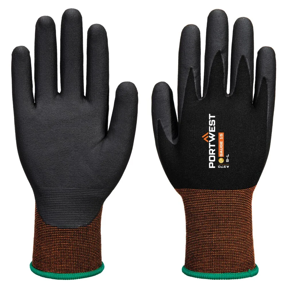Μπροστινή φωτογραφία του A370 - GP Grip 15 Nitrile Micro Foam σε Black χρώμα