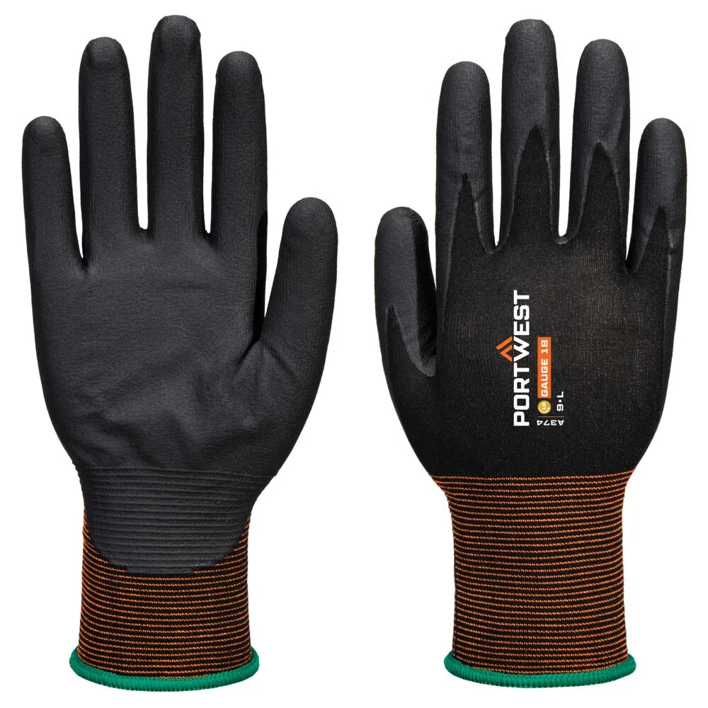 Μπροστινή φωτογραφία του A374 - GP Grip 18 Nitrile Micro Foam σε Black χρώμα
