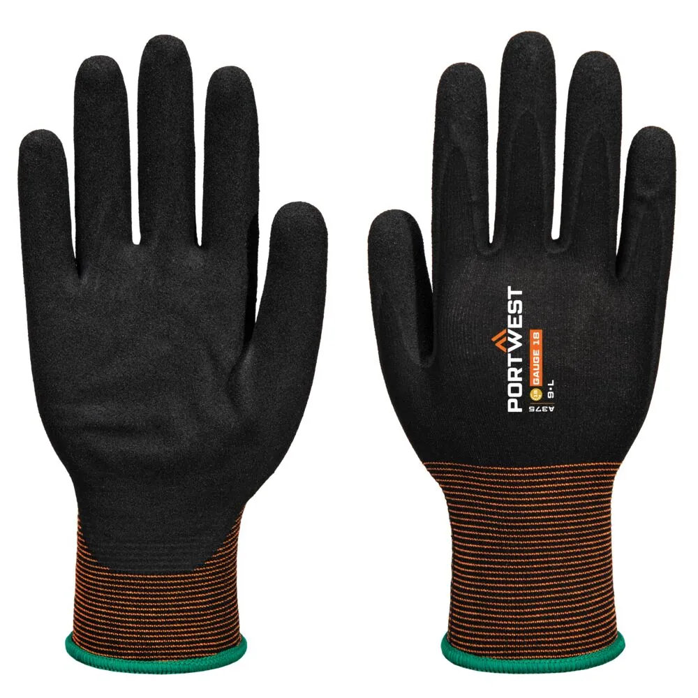 Μπροστινή φωτογραφία του A375 - GP Grip 18 Nitrile Smooth/Sandy σε Black χρώμα