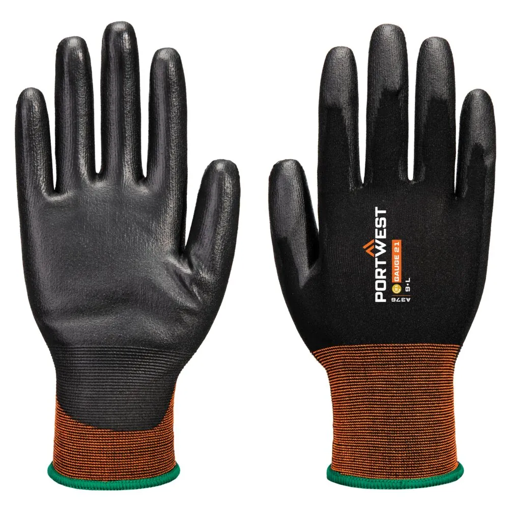 Μπροστινή φωτογραφία του A376 - GP Grip 21 PU Glove σε Black χρώμα