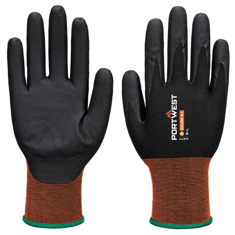 Μπροστινή φωτογραφία του A377 - GP Grip 21 Nitrile Micro Foam Glove σε Black χρώμα
