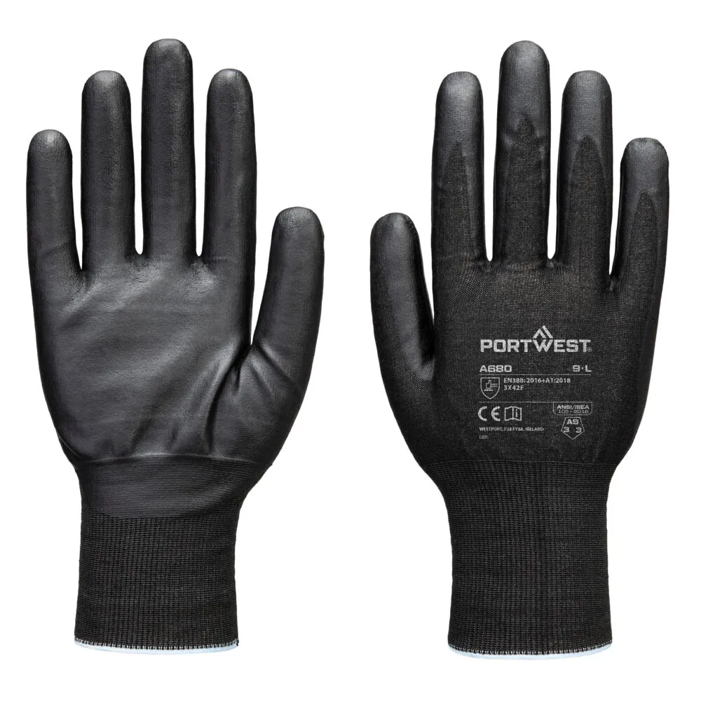 Μπροστινή φωτογραφία του A680 - Cut F21 Nitrile Tungsten Glove A9 σε Black χρώμα