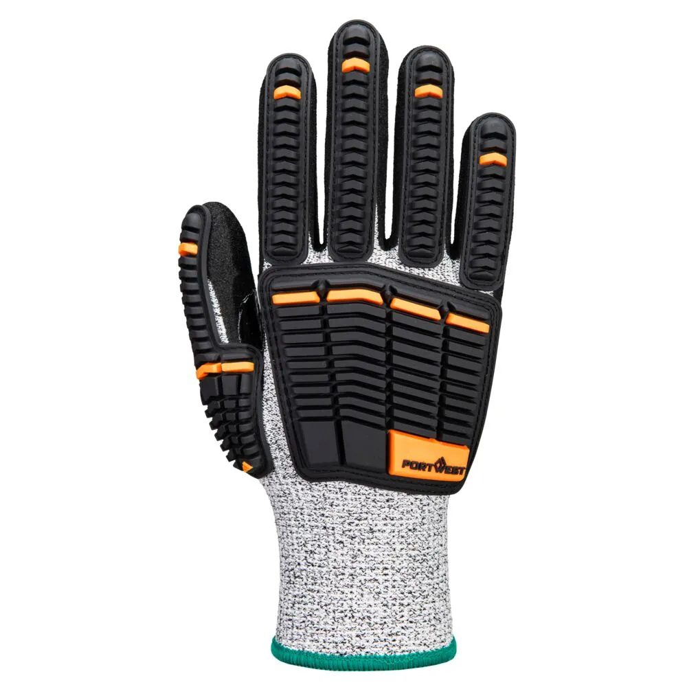 Μπροστινή φωτογραφία του A718 - Impact C13 Nitrile Foam Glove σε Grey-Black χρώμα