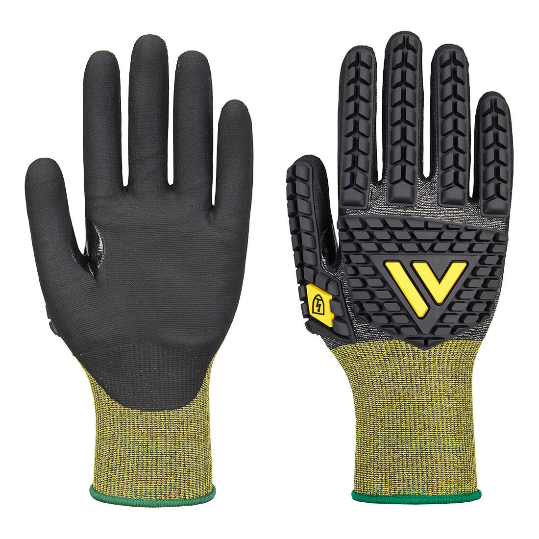Μπροστινή φωτογραφία του A756 - Impact E18 Nitrile Antistatic ESD Glove σε Black χρώμα