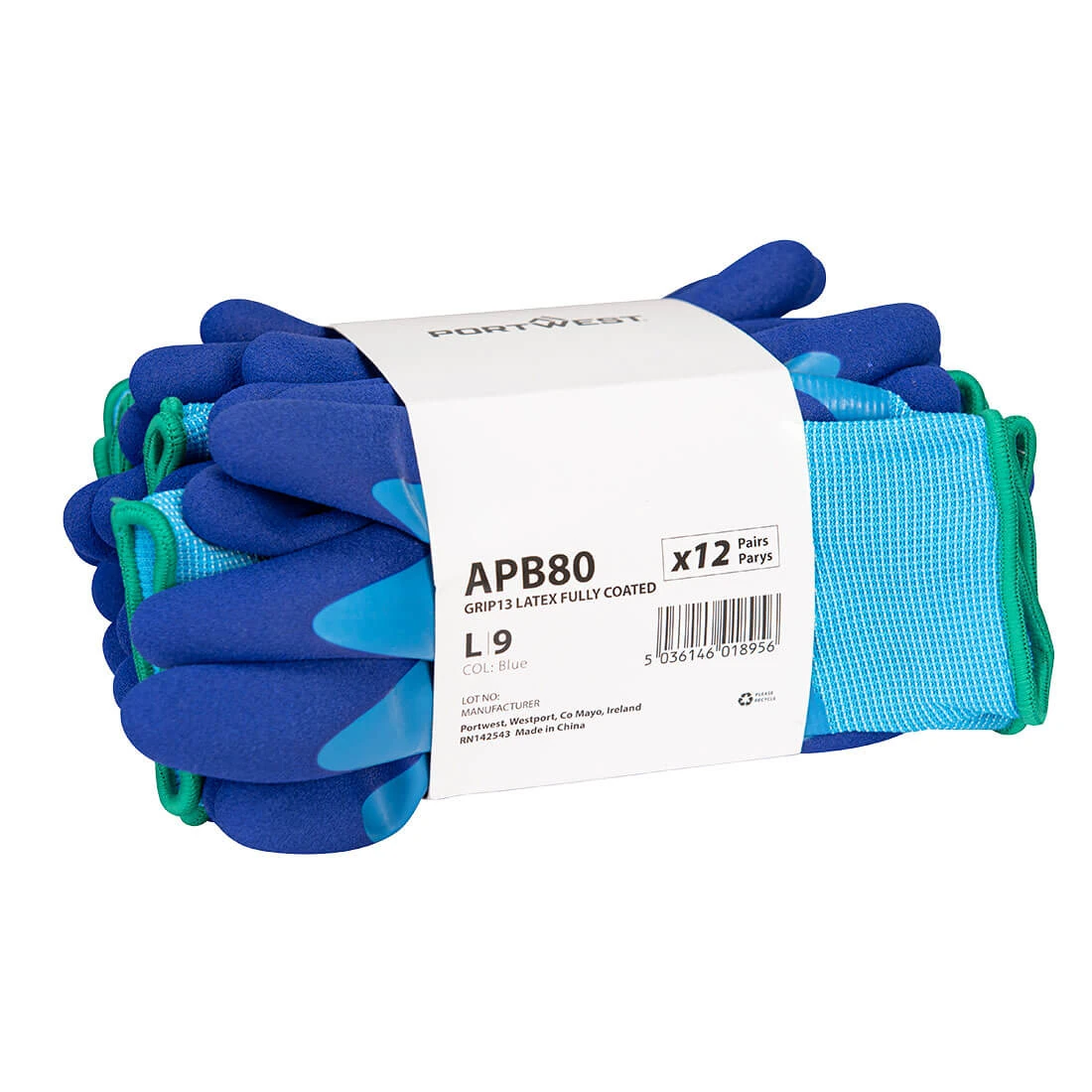 Μπροστινή φωτογραφία του APB80 - Γάντι Liquid Pro Essential Πολυσυσκευασία (Πκτ12) σε Blue χρώμα