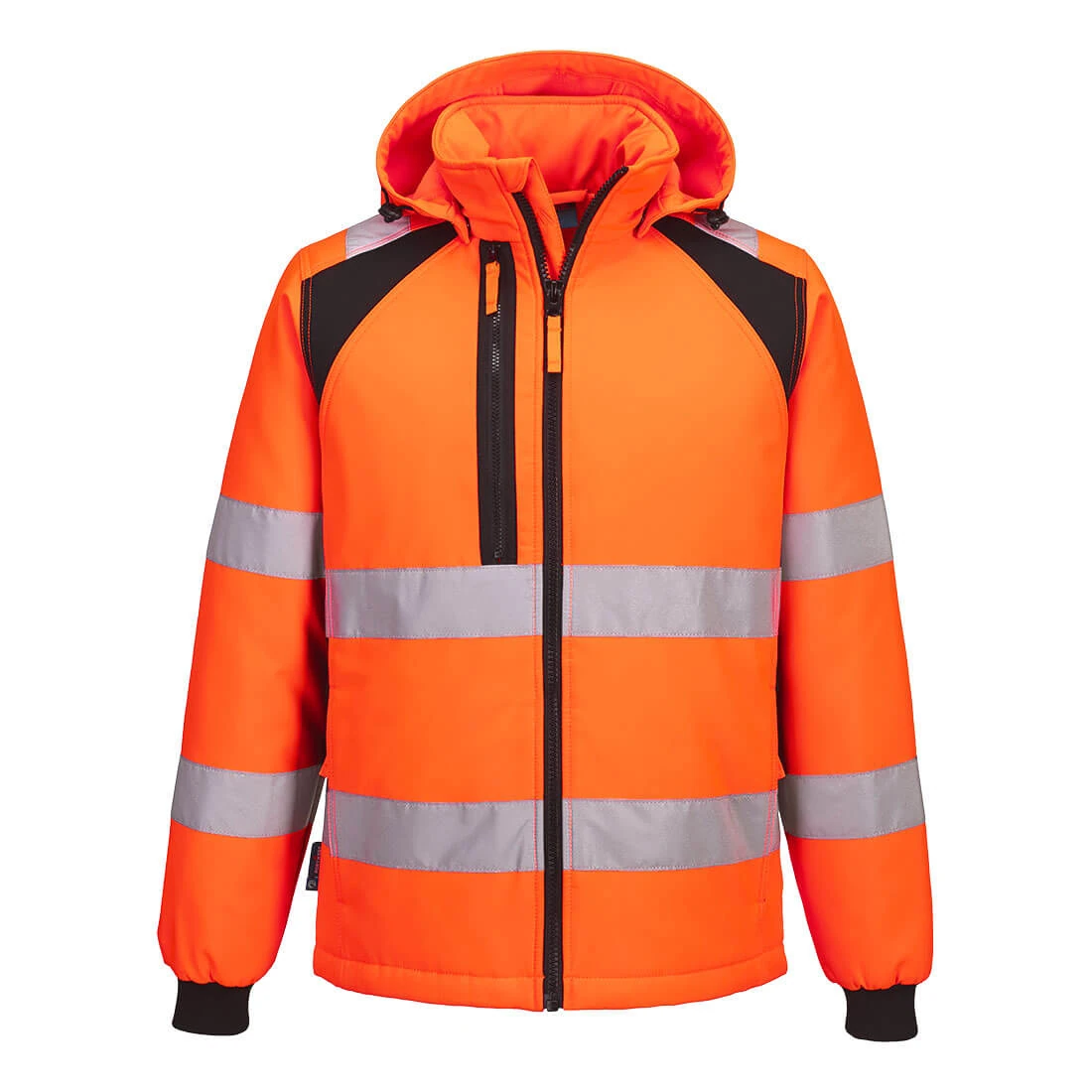 Μπροστινή φωτογραφία του CD809 - WX2 Hi-Vis Padded Softshell (2L) σε Orange-Black χρώμα