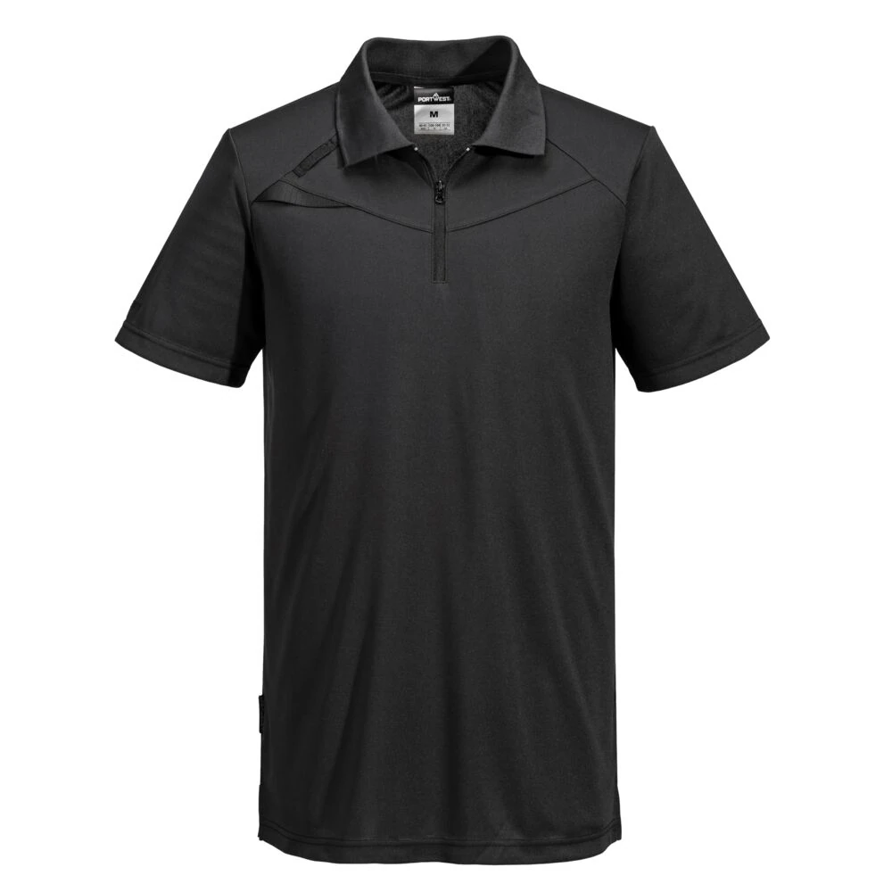 Μπροστινή φωτογραφία του DX410 - WX3 Eco Polo Shirt S/S σε All Black χρώμα