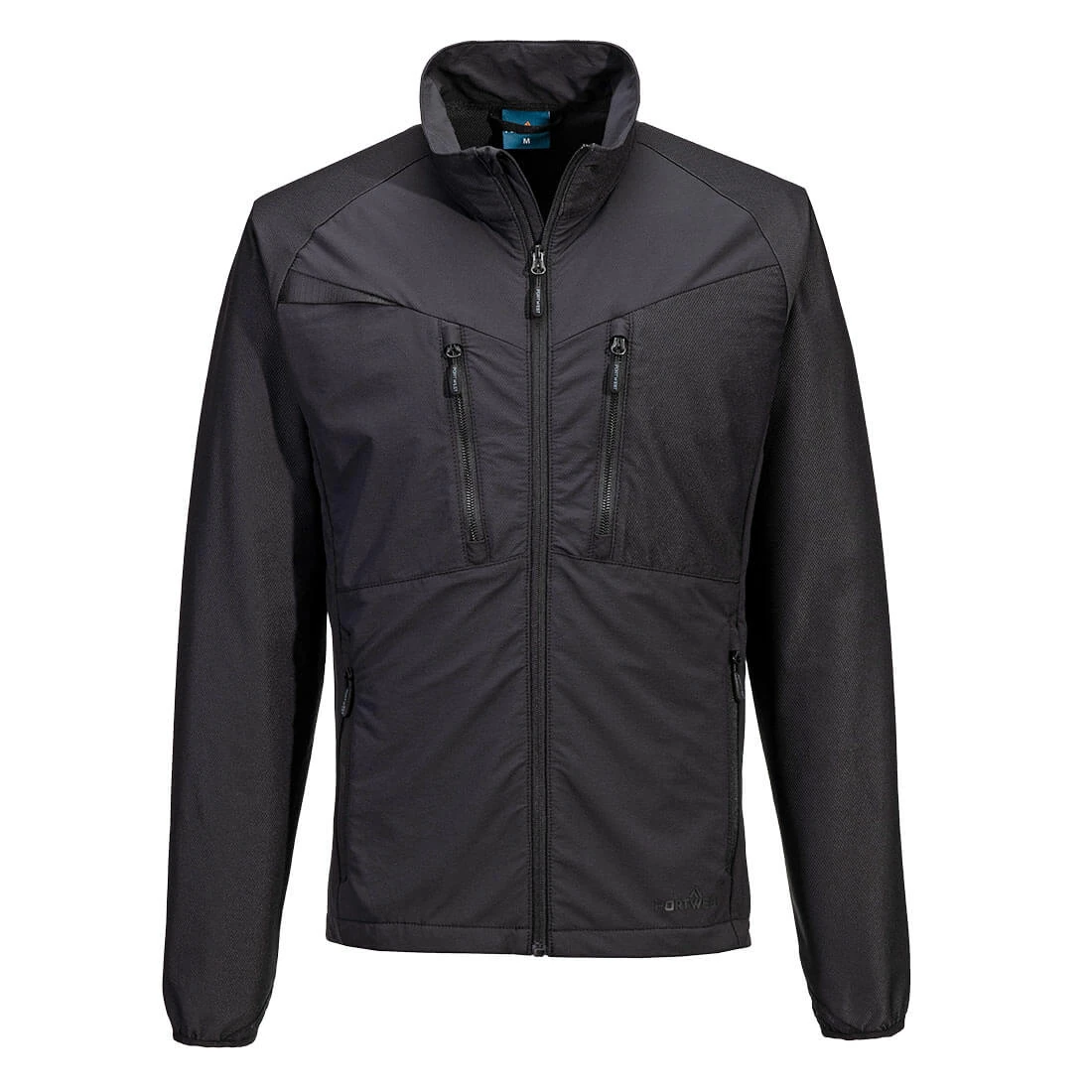 Μπροστινή φωτογραφία του DX480 - DX4 Zip Base Layer Top σε All Black χρώμα