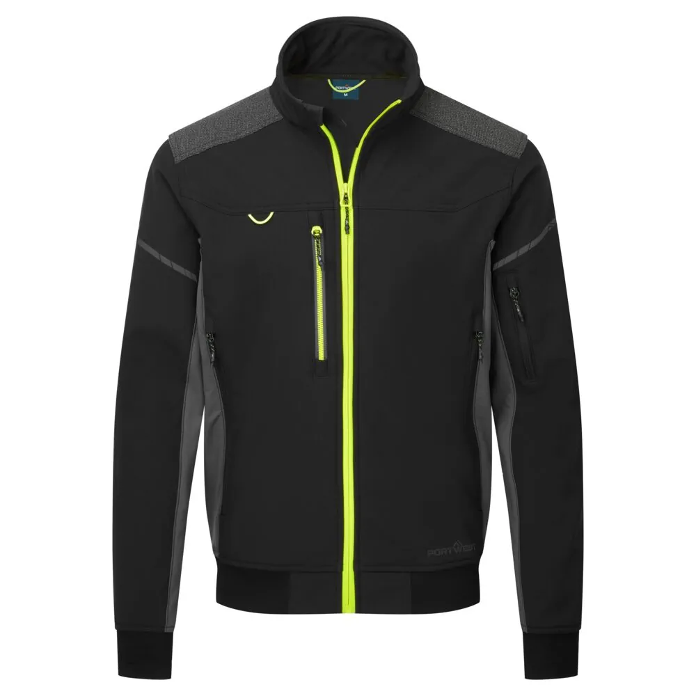 Μπροστινή φωτογραφία του EV464 - Softshell Bomber Jacket (3L) EV4 σε Black χρώμα