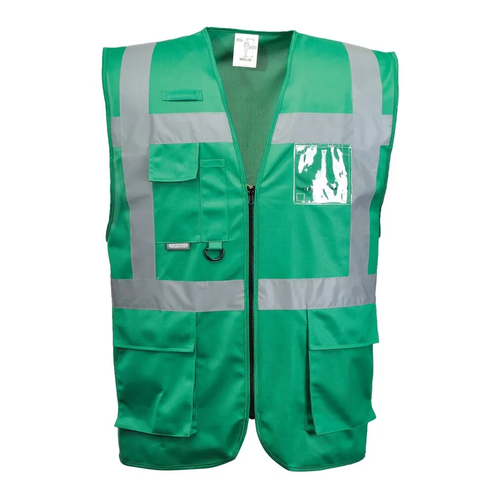 Μπροστινή φωτογραφία του F476 - Γιλέκο Iona Executive σε Bottle Green χρώμα