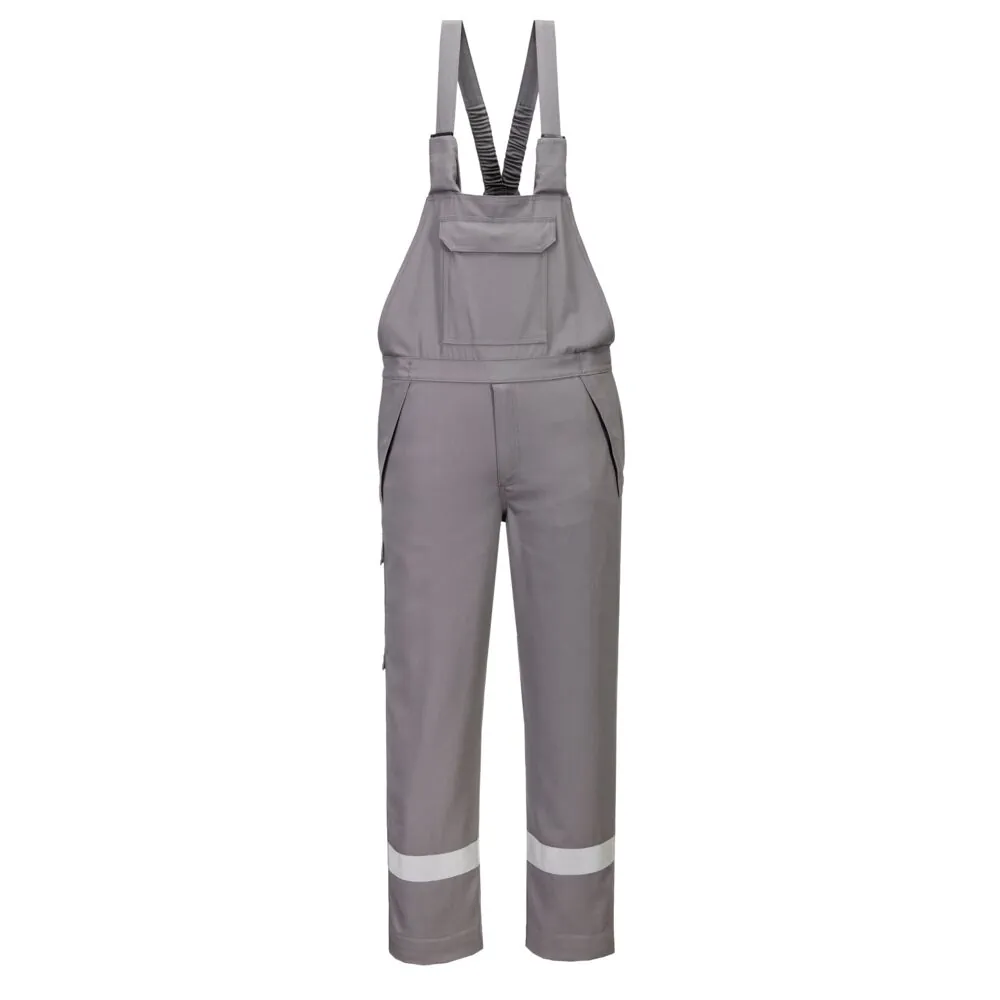 Μπροστινή φωτογραφία του FR418 - Bizflame Work+ FR Bib and Brace σε Grey χρώμα