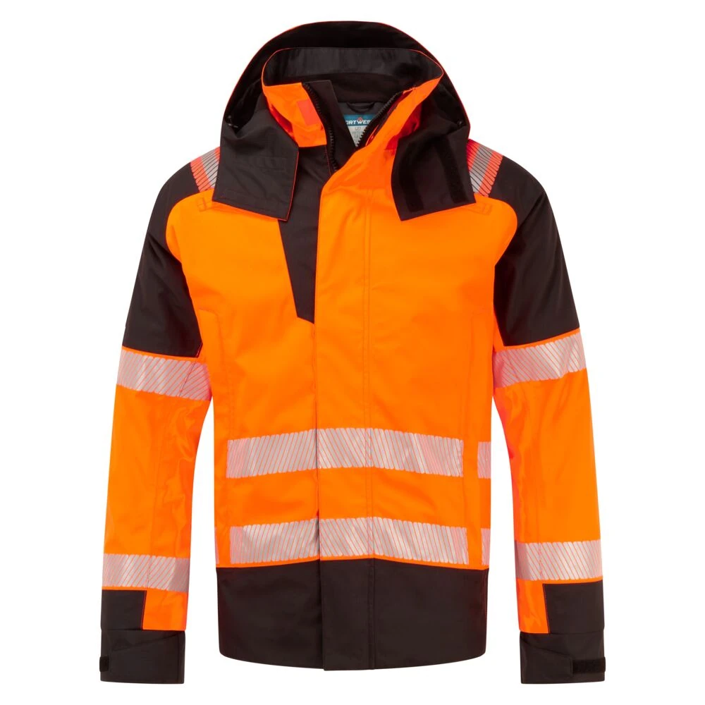 Μπροστινή φωτογραφία του FR606 - FR Modaflame Rain+ Hi-Vis Χειμερινό Μπουφάν PW3 σε Orange-Black χρώμα