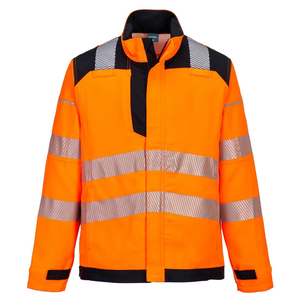 Μπροστινή φωτογραφία του FR722 - Modaflame Hi-Vis Σακάκι Εργασίας HVO FR PW3 σε Orange-Black χρώμα