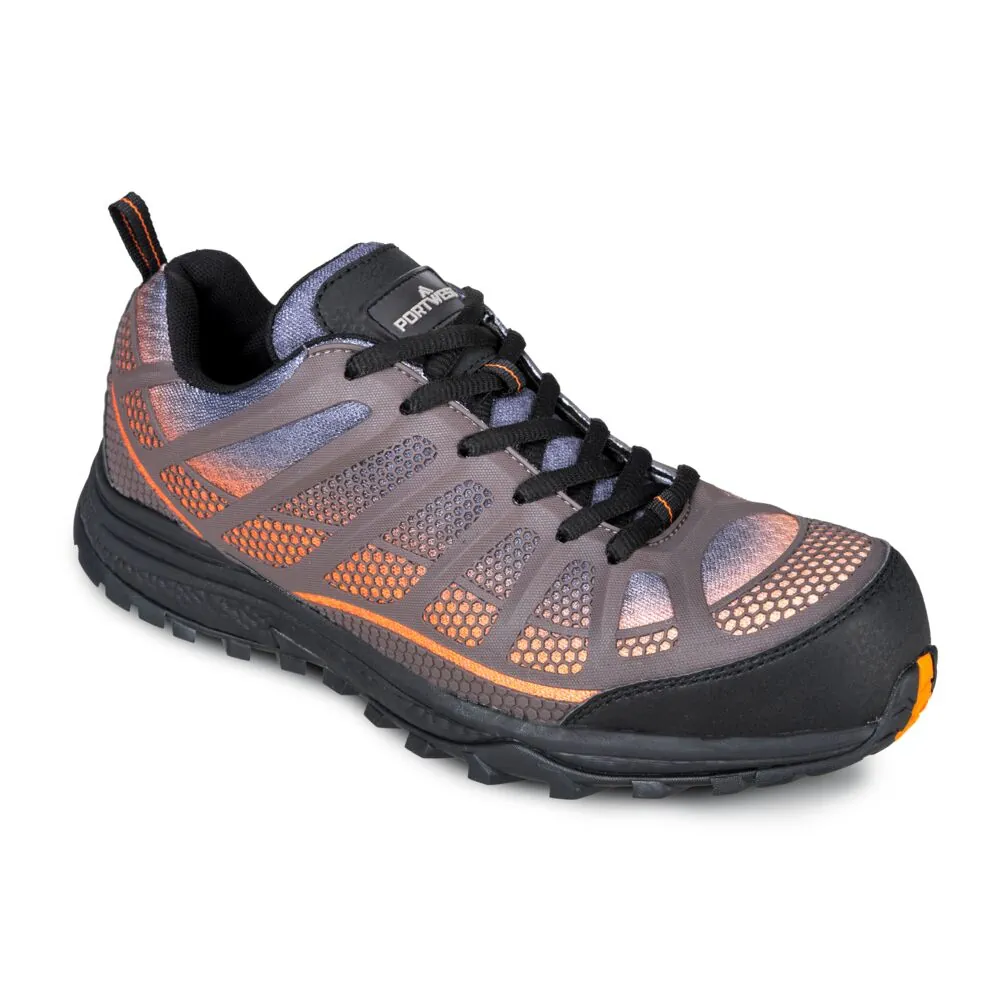 Κεντρική φωτογραφία του FT36 - Portwest Compositelite Low Cut Spey Trainer S1P σε Orange-Black χρώμα