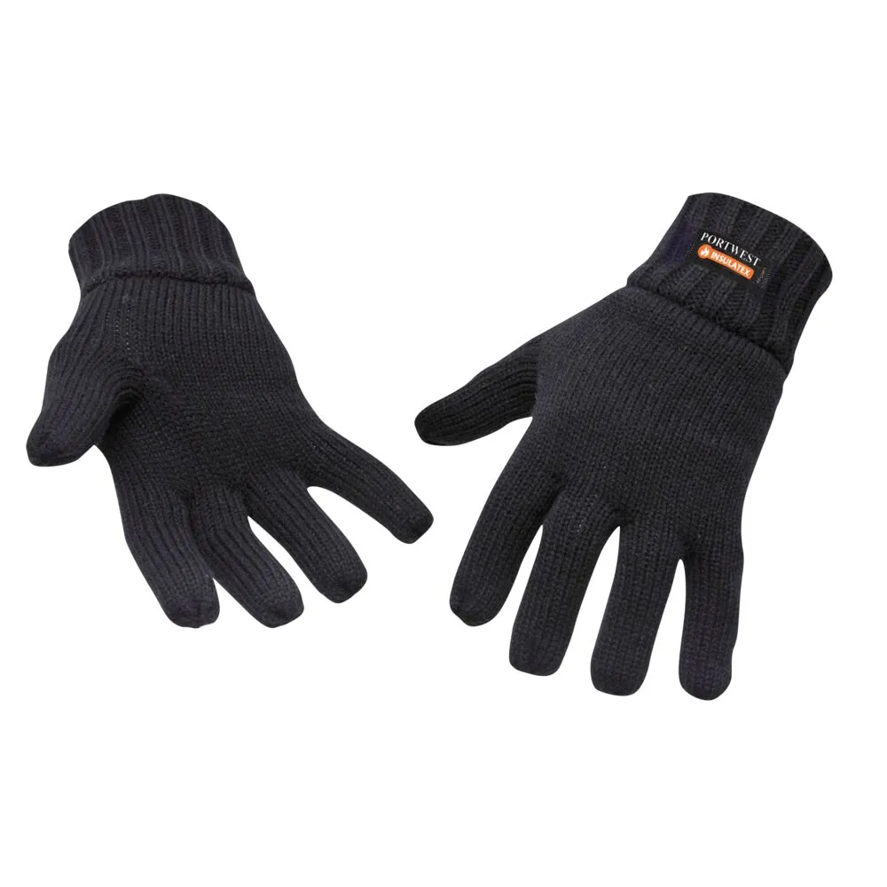 Μπροστινή φωτογραφία του GL13 - Πλεκτό Γάντι Insulated σε Black χρώμα