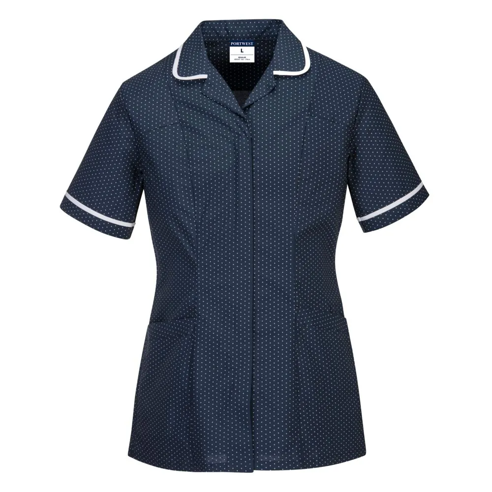 Μπροστινή φωτογραφία του LW19 - Stretch Classic Care home Tunic σε Navy χρώμα