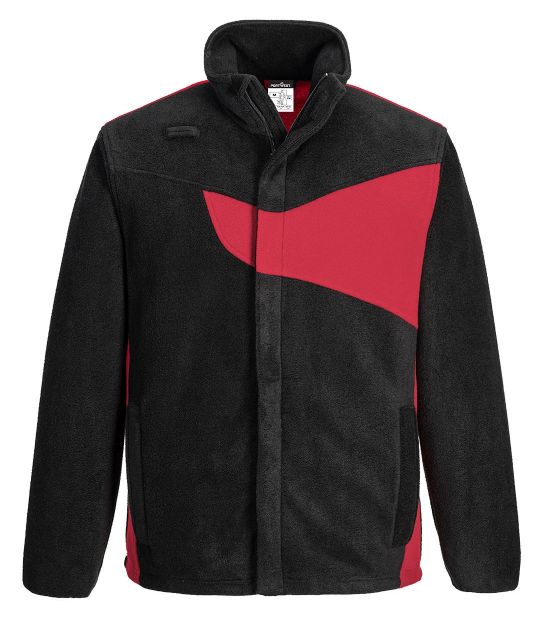 Μπροστινή φωτογραφία του PW270 - Φλις PW2 σε Black-Red χρώμα