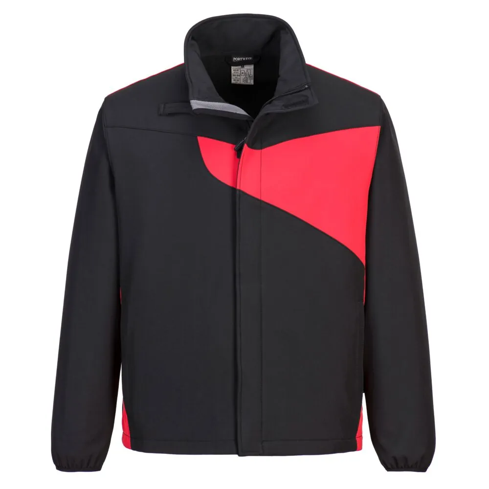 Μπροστινή φωτογραφία του PW271 - Softshell PW2 (2L) σε Black-Red χρώμα