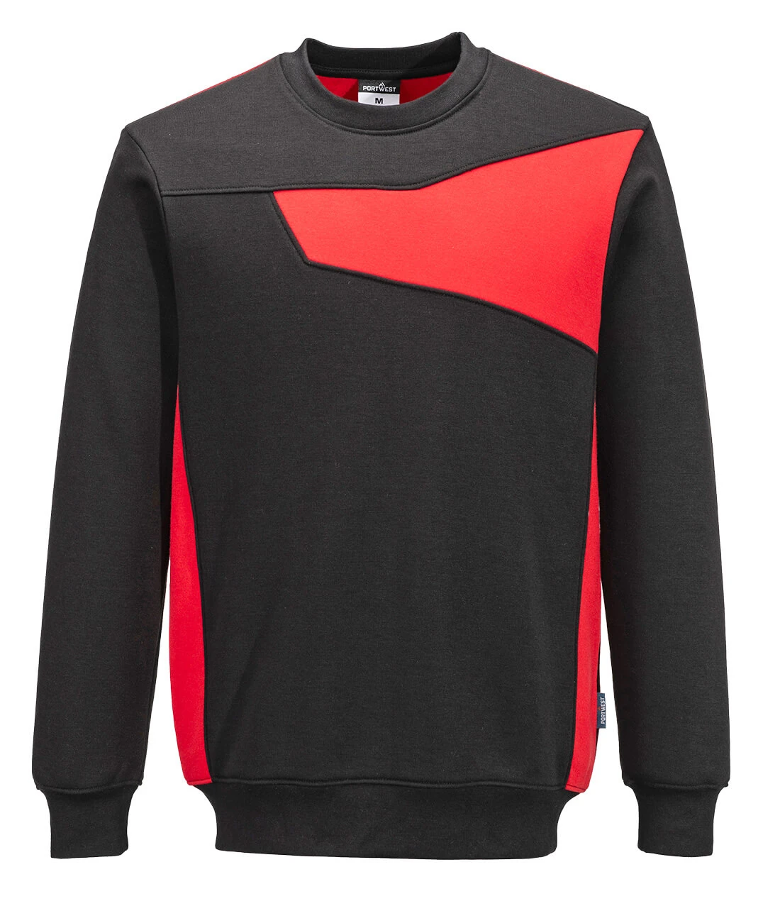 Μπροστινή φωτογραφία του PW273 - Φούτερ PW2 σε Black-Red χρώμα