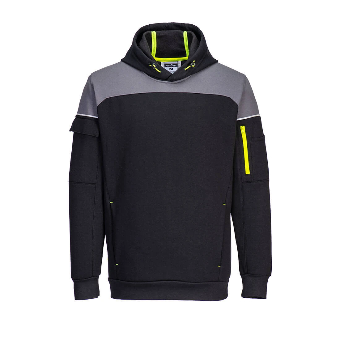 Μπροστινή φωτογραφία του PW337 - Μπλούζα Φούτερ με κουκούλα PW3 σε Black χρώμα