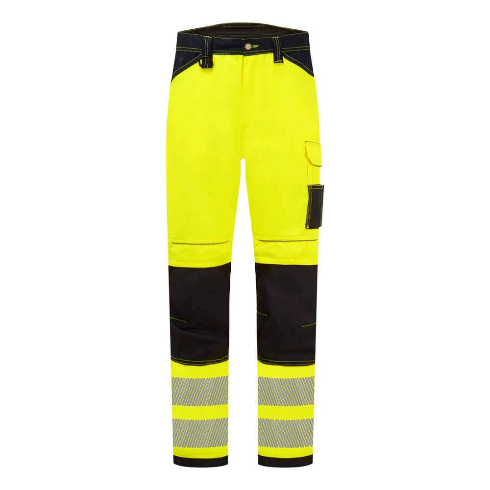 Κεντρική φωτογραφία του PW340 - PW3 Hi-Vis Παντελόνια Εργασίας σε Yellow/Navy Short χρώμα