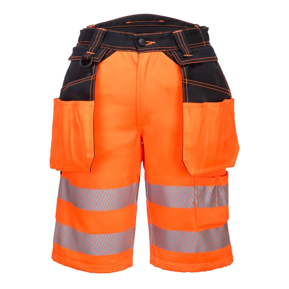 Κεντρική φωτογραφία του PW343 - PW3 Hi-Vis σορτς σε Orange/Black χρώμα