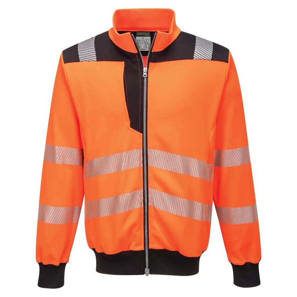 Μπροστινή φωτογραφία του PW370 - PW3 Hi-Vis Φούτερ σε Orange-Black χρώμα