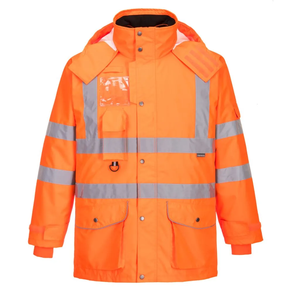 Μπροστινή φωτογραφία του RT27 - Hi-Vis αναπνεύσιμο -σε- μπουφάν κυκλοφορίας σε Orange χρώμα