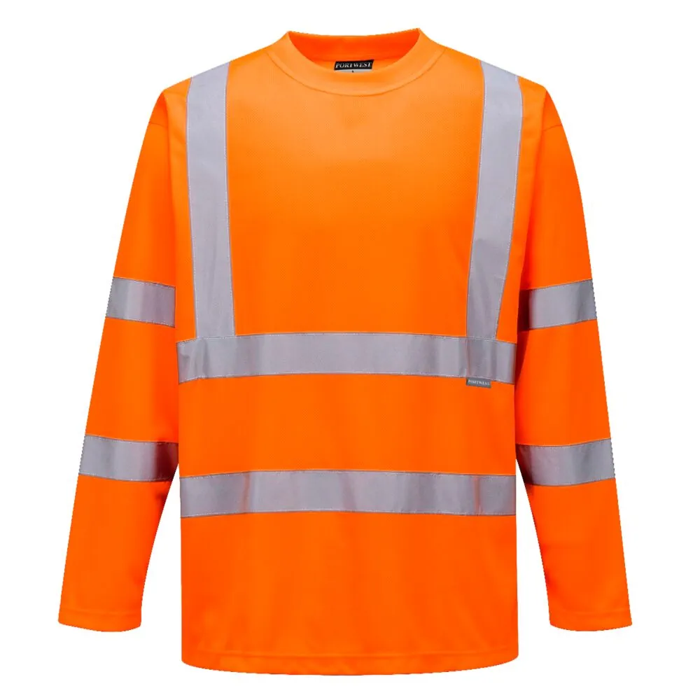 Μπροστινή φωτογραφία του S178 - T-Shirt Aνακλαστικό Μακρυμάνικο σε Orange χρώμα