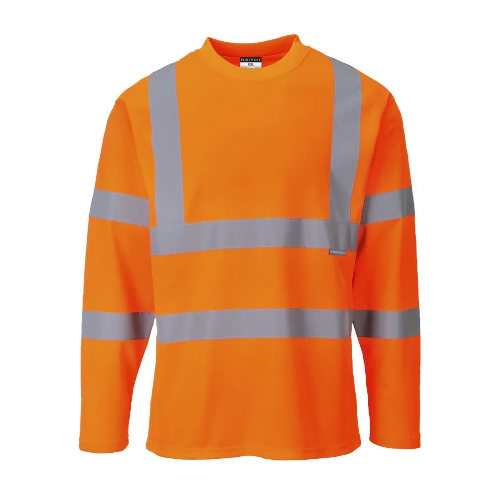 Μπροστινή φωτογραφία του S278 - Ανακλαστικό T-shirt Μακρυμάνικο σε Orange χρώμα