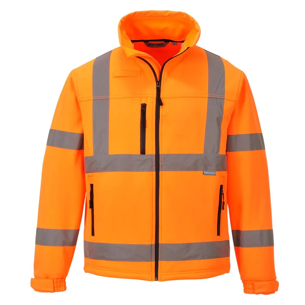 Μπροστινή φωτογραφία του S424 - Μπουφάν Hi-Vis Classic Softshell (3L) σε Orange χρώμα