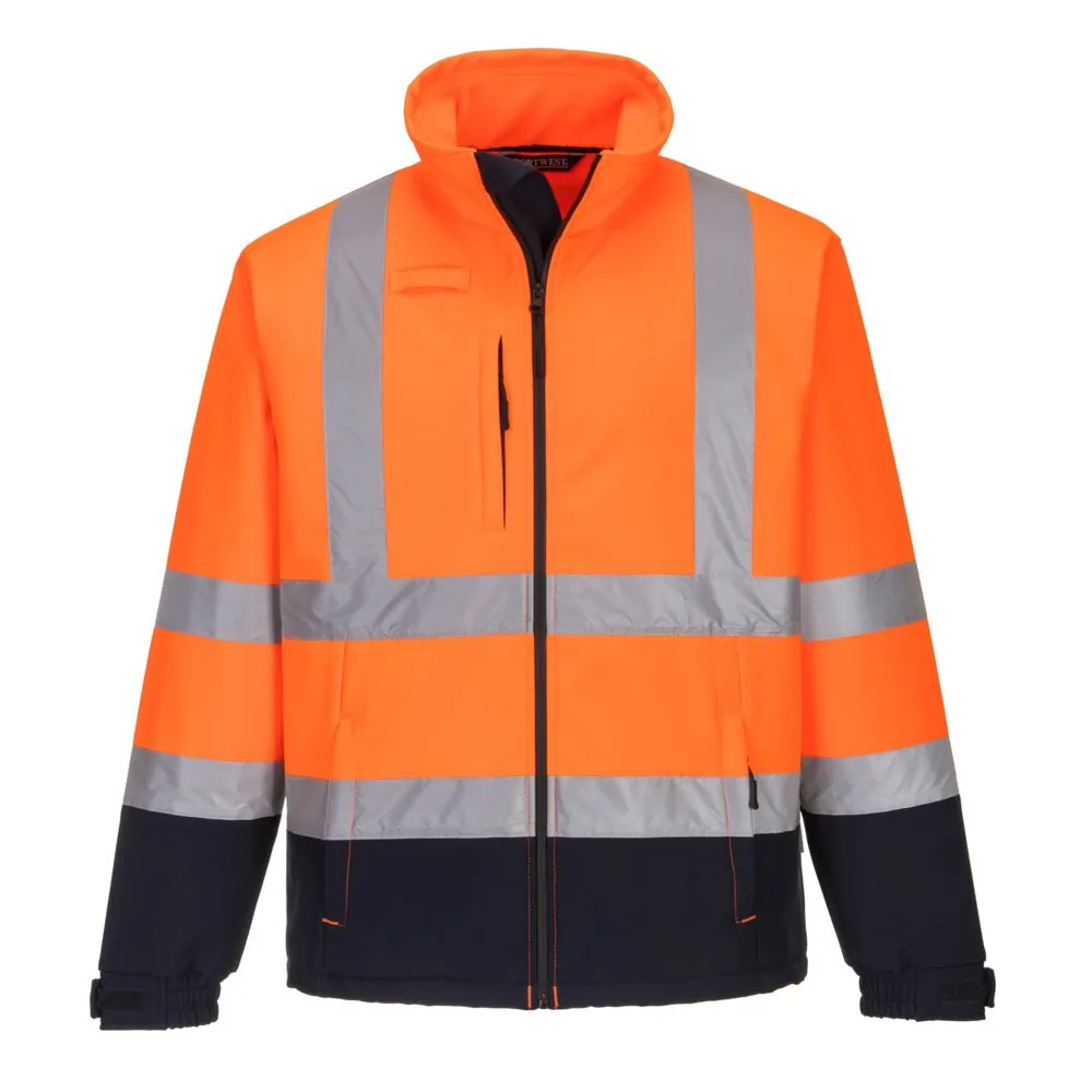 Μπροστινή φωτογραφία του S425 - Δίχρωμο Softshell Μπουφάν(3L) σε Orange-Navy χρώμα
