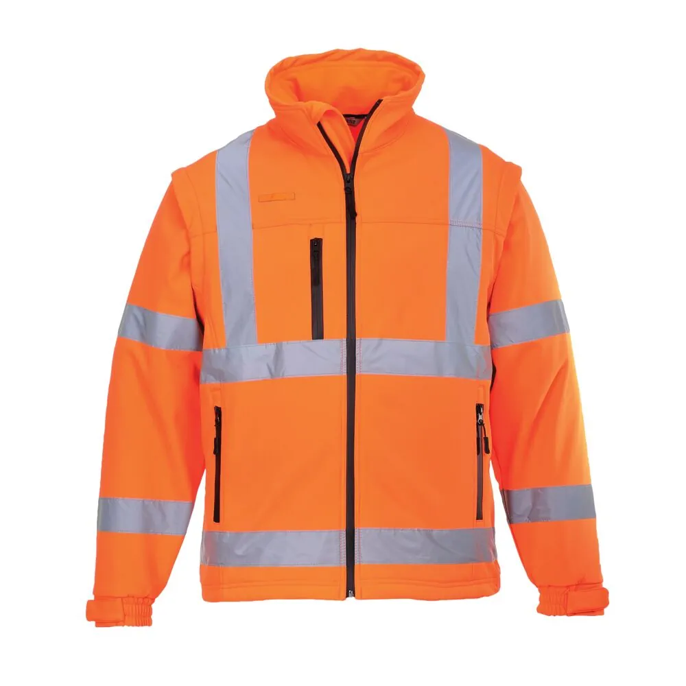 Μπροστινή φωτογραφία του S428 - Μπουφάν Hi-Vis Softshell (3L) σε Orange χρώμα