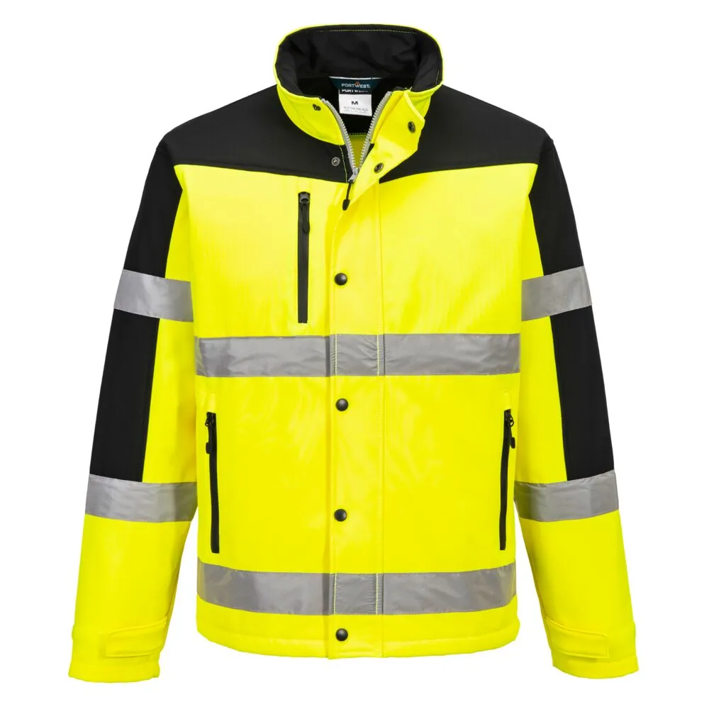 Μπροστινή φωτογραφία του S429 - Δίχρωμο Softshell Μπουφάν(3L) σε Yellow χρώμα