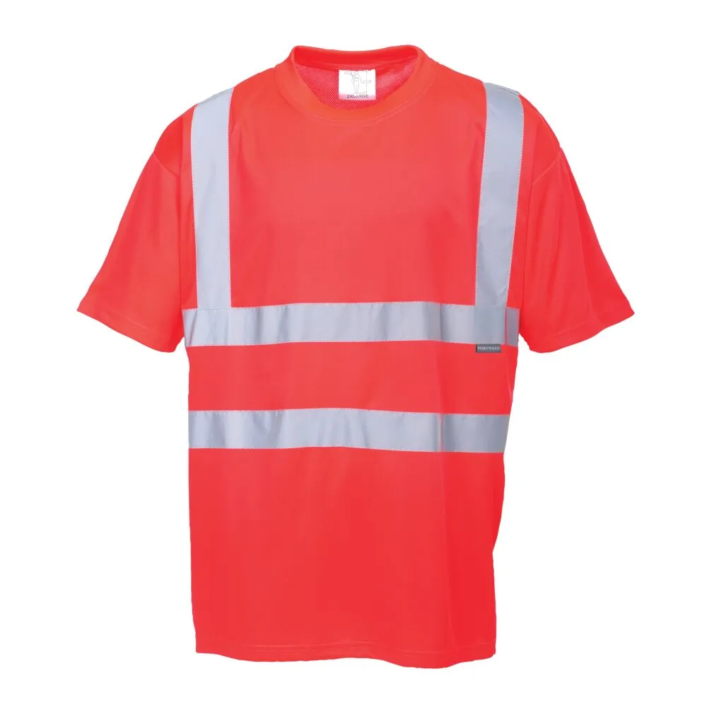 Μπροστινή φωτογραφία του S478 - T-Shirt Ανακλαστικό σε Red χρώμα