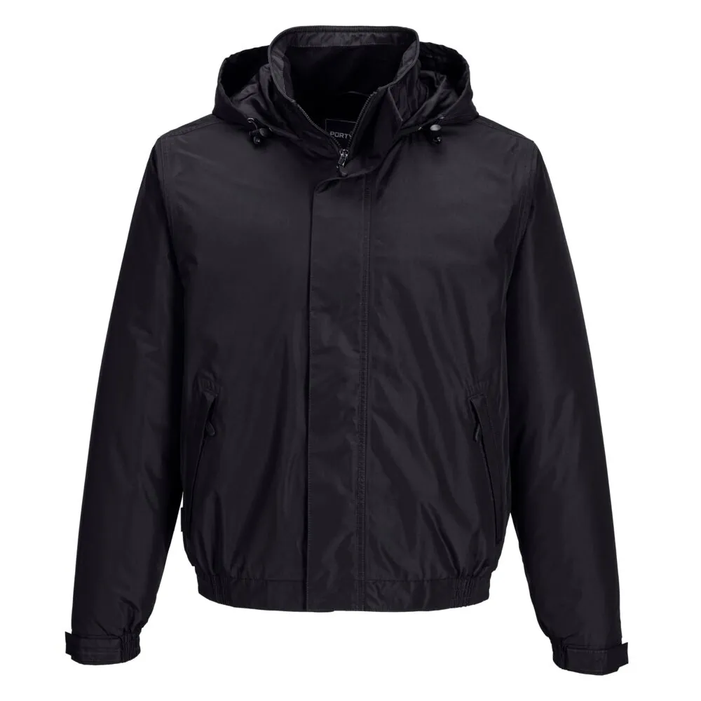 Μπροστινή φωτογραφία του S503 - Μπουφάν Bomber Calais σε Black χρώμα