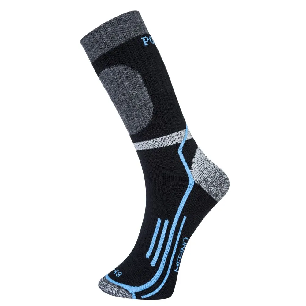 Κεντρική φωτογραφία του SK34 - Winter Merino Sock σε Black χρώμα