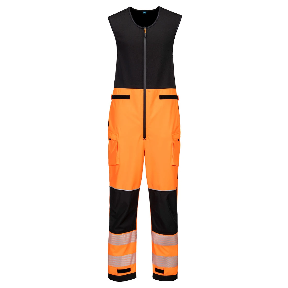 Μπροστινή φωτογραφία του T150 - PW3 Hi-Vis Rain Salopettes (3L) σε Orange-Black χρώμα