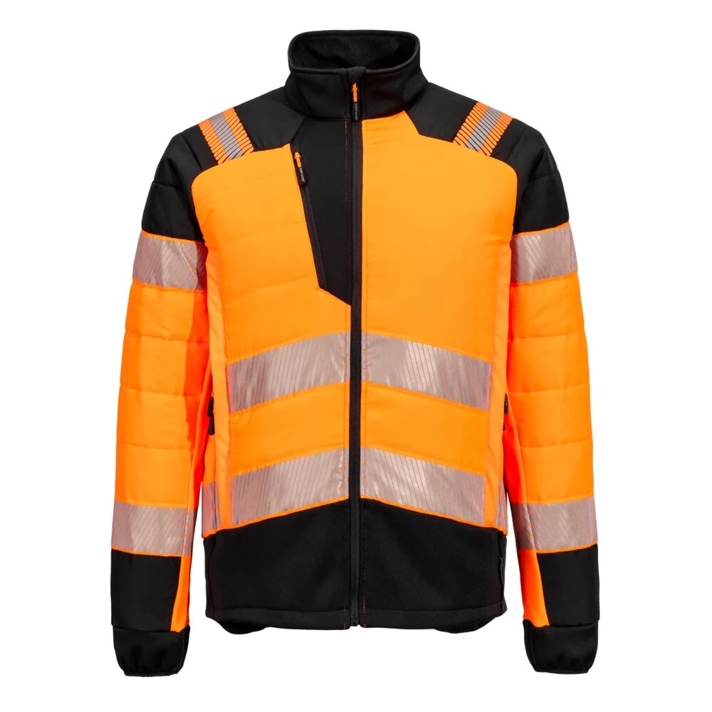 Μπροστινή φωτογραφία του T170 - PW3 Hi-Vis Hybrid Baffle Jacket σε Orange-Black χρώμα