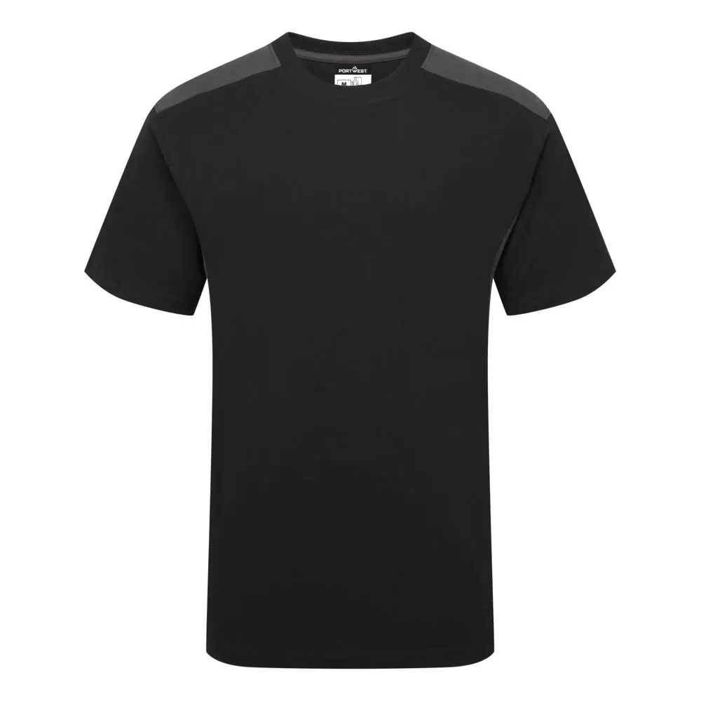 Μπροστινή φωτογραφία του W1660 - Two-Tone T-Shirt S/S σε Black-Grey χρώμα