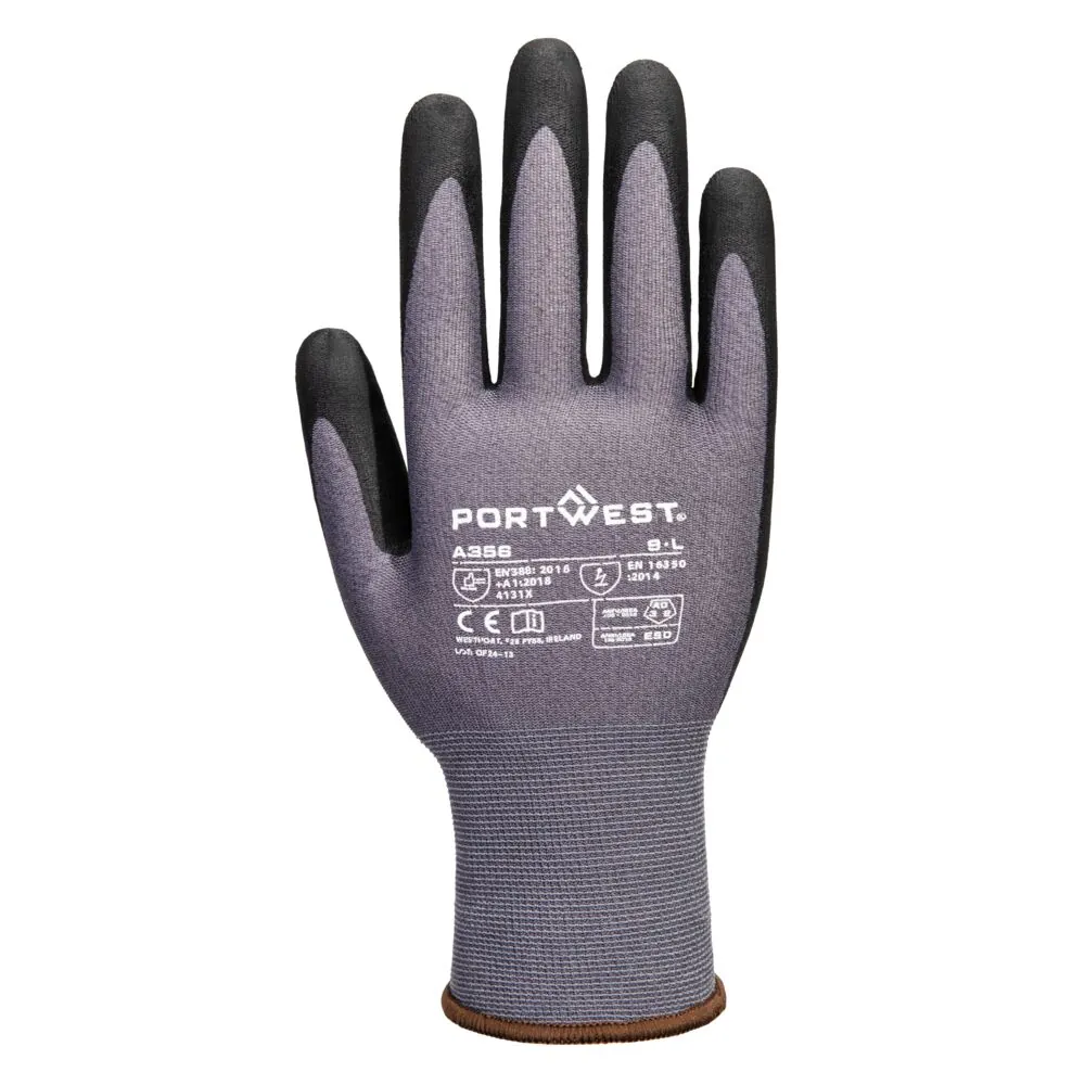 Φωτογραφία από πίσω του A356 - ESD 15 Nitrile Essential Multipack (Pk12) σε Grey-Black χρώμα