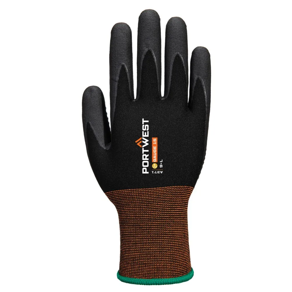Φωτογραφία από πίσω του A371 - GP Grip 15 Nitrile Micro Foam Dotted σε Black χρώμα
