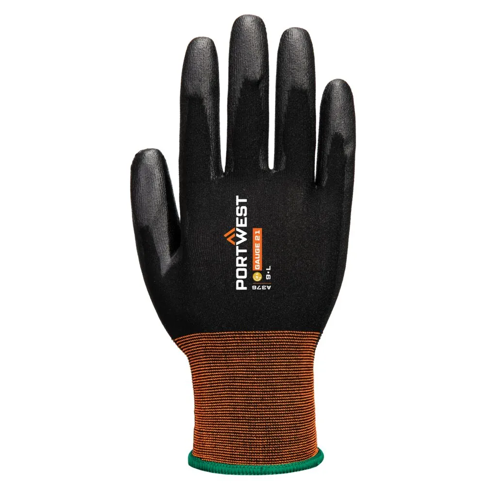 Φωτογραφία από πίσω του A376 - GP Grip 21 PU Glove σε Black χρώμα