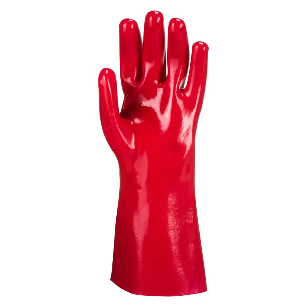 Φωτογραφία από πίσω του A435 - PVC Γάντια σε Red χρώμα