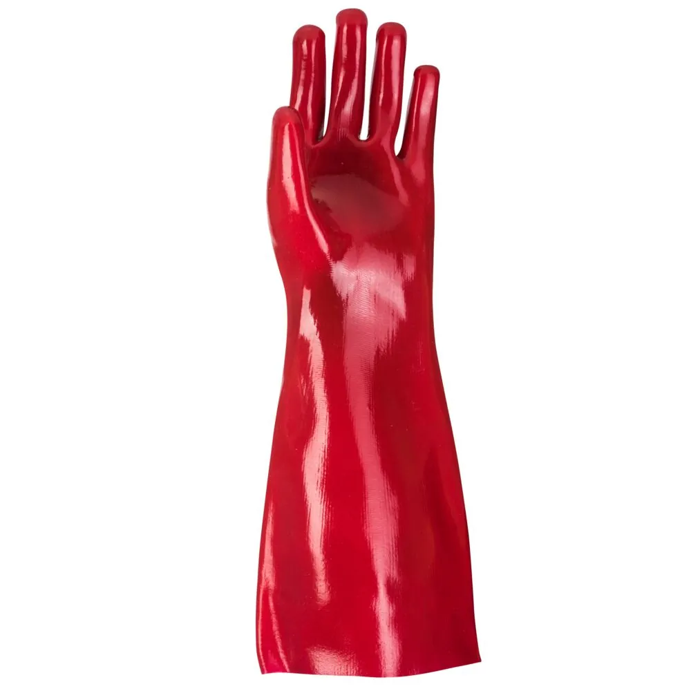 Φωτογραφία από πίσω του A445 - PVC Γάντια σε Red χρώμα
