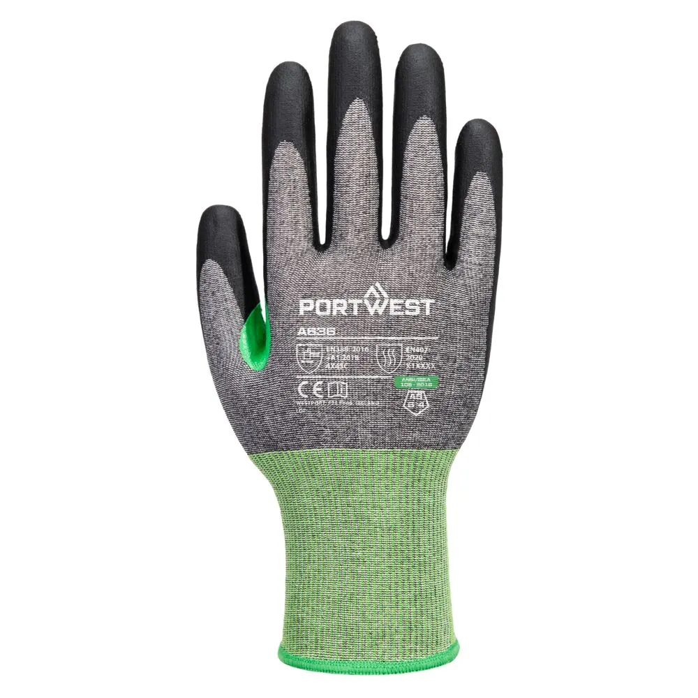 Φωτογραφία από πίσω του A636 - CS Cut C18 Nitrile Glove σε Grey-Black χρώμα