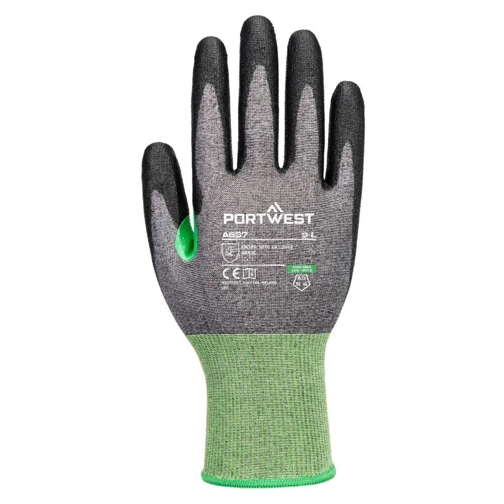 Φωτογραφία από πίσω του A637 - CS Cut C18 PU Glove σε Grey-Black χρώμα